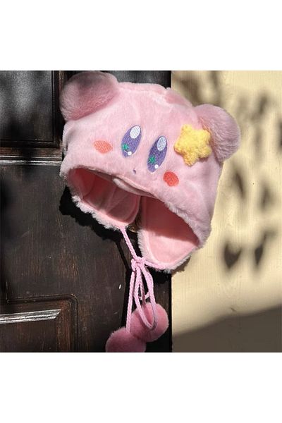 Choice Kawaii Kirby Plush Hat Cartoon Pink Winter Thickening Keep Warm Hat Cute Student Ear Protection D...