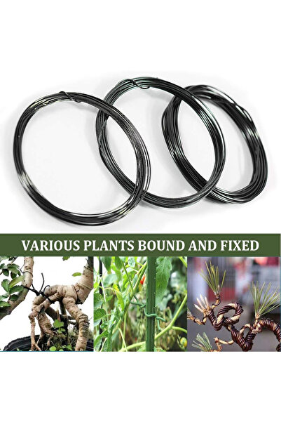 Choice سلك بونساي بطول 5 أمتار وعرض 2.0 مم وعرض 5/10 أمتار، وسلك ألومنيوم مؤكسد لدعم النباتات بطول 1 مم، لصنع بونساي على سلك للنباتات