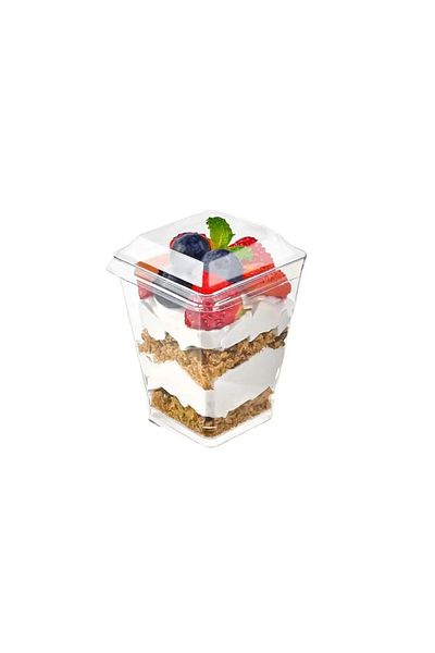 Choice 30pcs Arch Cover 10/20/30pcs-disposable Plastic Mousse Cup Ladder Shaped Cup Pudding Cup Dessert Cak