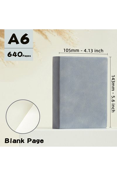 Choice (5.6X4.13 INCH) Graphite Gray Super Thick Notebook (640PAGES) A6 Creativity Stationery Blank Notepad