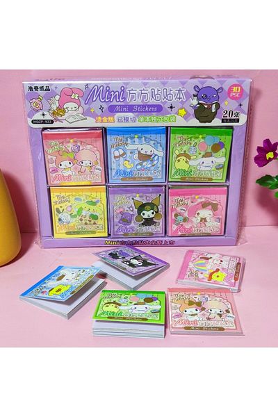Yi ZHENG Whole Box 30pcs Sanrio Wholesale Of Gold Stamping Square Stickers Children's Cartoon Student Station