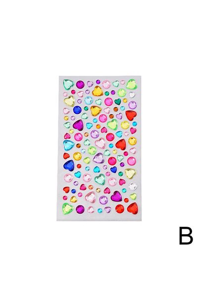 Choice B Children 3d Gem Stickersdiy Acrylic Diamond Crystal Self Adhesive Sticker Sparkling Rhinestone St.