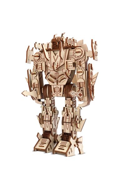 MaxRenard N-029 Robot Wooden 3d Stereo Stitch Puzzle Diy Handmade Model Toys For Boys Adults Creative Gifts Ho