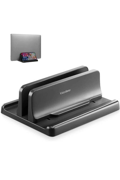 Choice 1 Slot Version 4-inch Dual Slot Adjustable Vertical Laptop Stand Abs Plastic Suitable For Laptop Bas