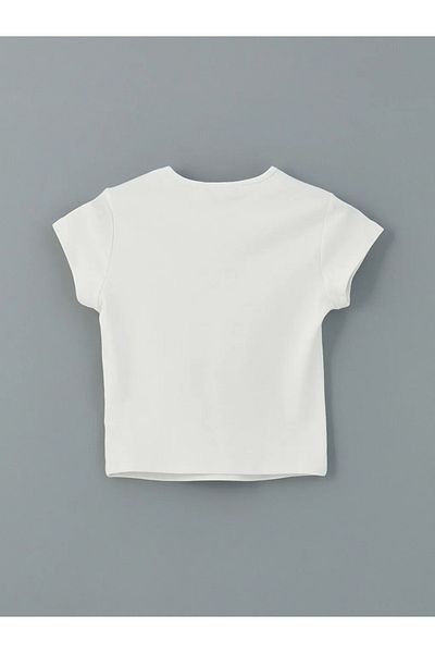 LC Waikiki Xside Ecru Crew Neck Malibu Look Women's T-Shirt