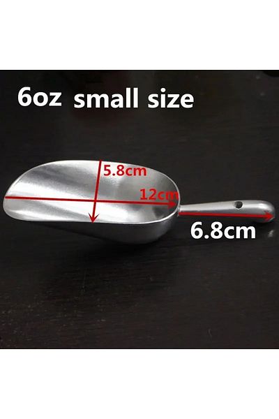 Choice 6oz Aluminum Ice Scoop Dry Goods Shovel Bar Ice Scoop 6/12/24/38oz