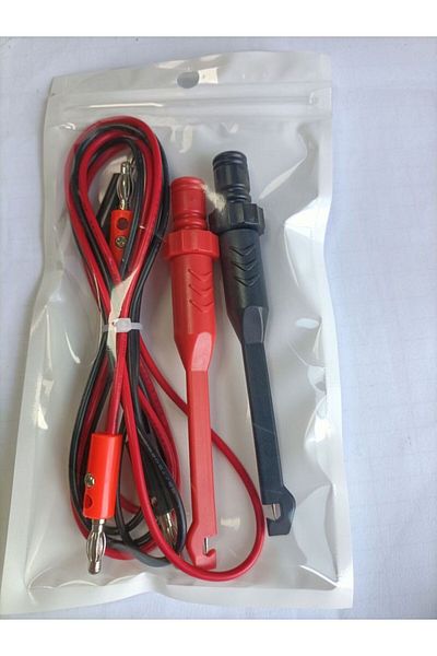 Choice Grey 2pcs Piercing Test Clip And 2 Pcs Banana Lines, Heavy-duty Insulation Piercing Probe Automotive