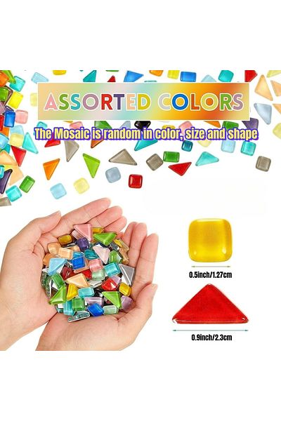 Choice S-mall 500g Mixed Color Irregular Crystal Mosaic Tiles,mix Color Series,crystal Craft For Craft Bath