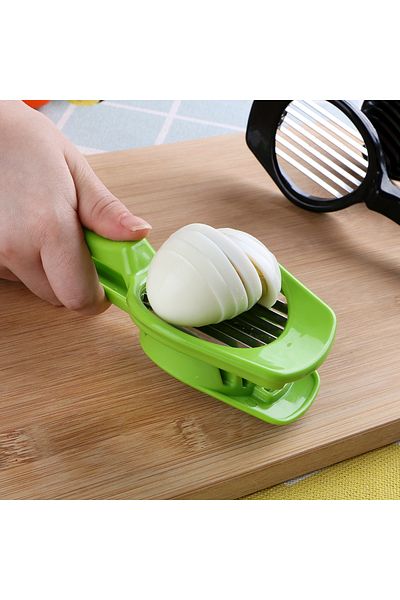 Choice Green Stainless Steel Handheld Mushroom Kiwi Divider Tomato Cutter Egg Split Device Multifunction