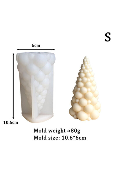Choice Bubble Tree Mold-S 3D Christmas Bubble Tree Candle Silicone Mold Scent...
