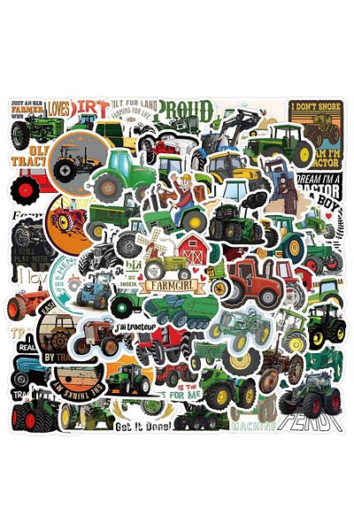 Choice 60pcs 60pcs Farm Tractor Stickers For Suitcase Skateboard Laptop Luggage Phone Car Styling Diy Decal