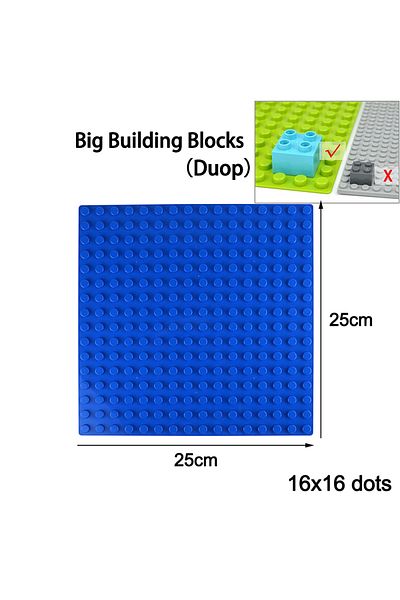 AMAZINGBLOKS مكعبات تجميع بلاستيكية بأنماط من النقاط مقاس 16 × 16 بوصة و32 × 32 بوصة و16 × 16 بوصة وألواح أساسية وشخصيات ألعاب كلاسيكية للمدينة