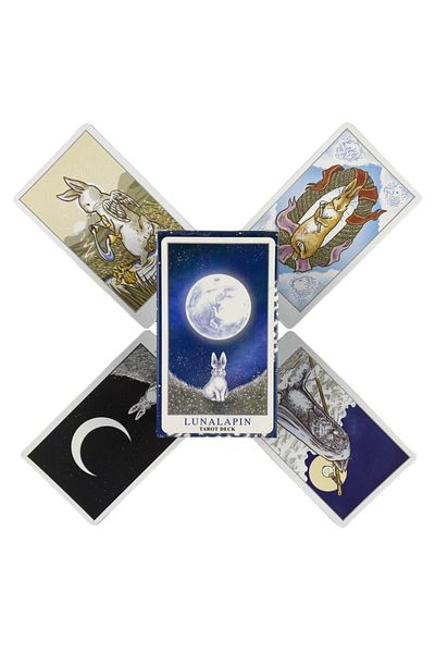 Choice بطاقات تاروت لونالابين Tt192 A 83 Rabbit Deck Oracle English Visions Divination Edition Borad Playing