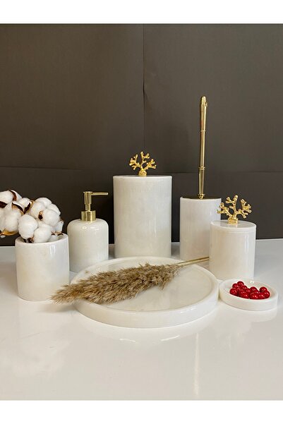 Home 7Li Marble Bathroom Set,Set-White Bathroom Set-Marble Bathroom Set-New H...