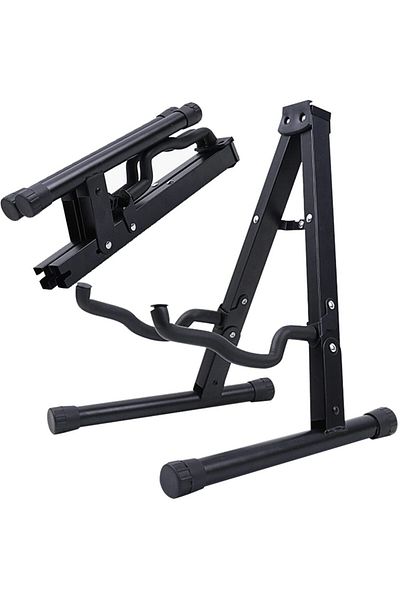 Choice Black Guitar Stand Folding A Frame Floor Universal Metal For Acoustic Classical Electric Bass Guitar