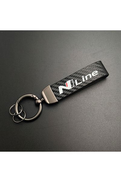 Choice N Line Keychain 2024 Carbon Leather Keyring Luxury Women Car Keychain For Hyundai I20 I30 Elantra Ko