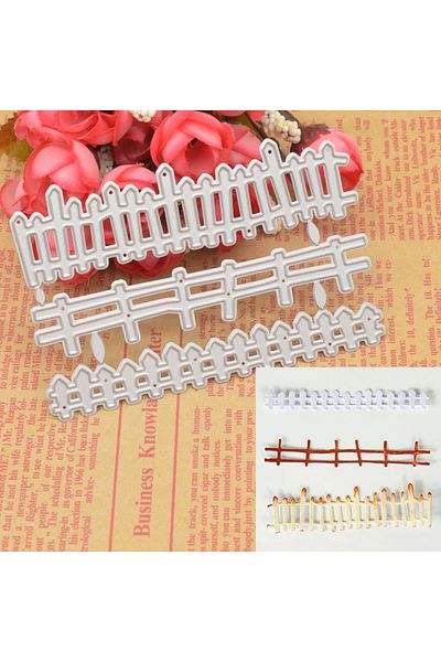 Choice The Fence Embossing Dies Metal Stencil Carbon Steel Cutting Dies for DIY Scrapbooking Paper Gift ...
