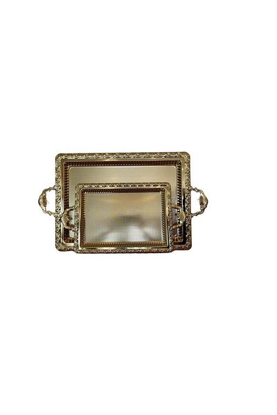 AROW Tray 2 Pieces Rectangular Gold Dc.tr.-3636