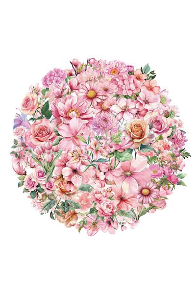 Choice 50pcs 50pcs Pink Flower Series Plastic Stickers Luggage Handbook Material Retro Flower Plant Waterpr