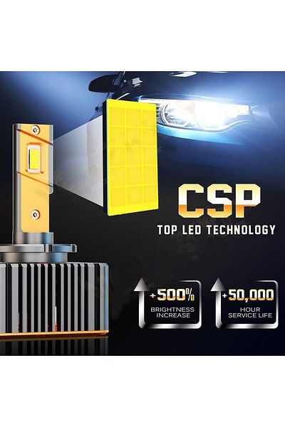 Choice لمبات المصابيح الأمامية D1s Roadsun D1s LED 6000k أبيض بارد 500% أكثر سطوعًا D4s D3s D2s لمبة LED 100% خطأ F
