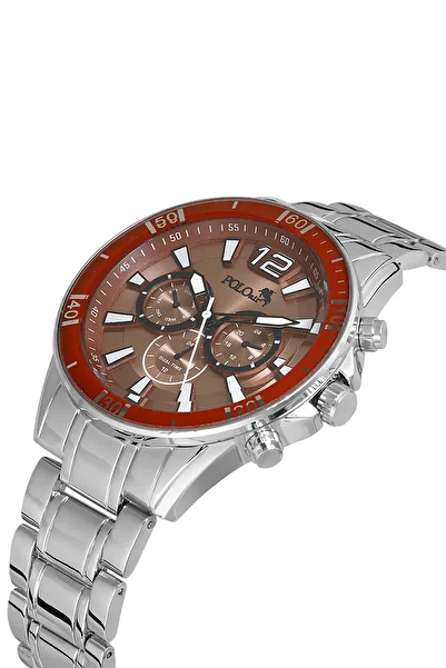 Polo Air Men's Luxury Metal Wristwatch - Burgundy Case, Coffy Dial, Pl-0971E4X