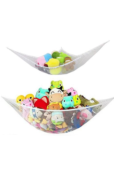 Choice White Mesh Net Toy Hammock Corner Stuffed Animals Kids Baby Hanging Storage Organizer