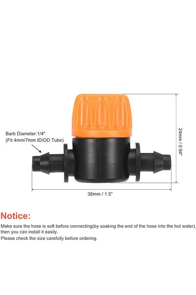 Choice 20Pcs Hose Valve Garden Tap Garden Drip Irrigation Fittings Pipe Connectors Water Valve For 4/7mm...