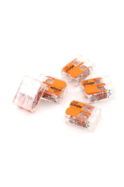 Choice 5pcs 5pcs Hot Sale Wago 221-412 Lever-nuts 2 Conductor Compact Connector 10 Pk Copper Wire Junction