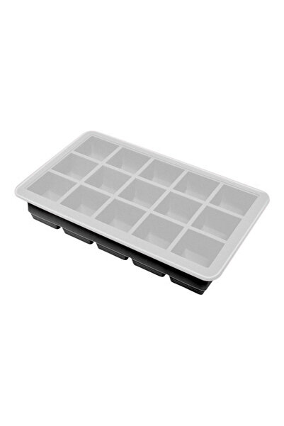 Choice1 قوالب مكعبات ثلج مربعة كبيرة مقاس 6/15 شبكة من السيليكون المرن مع غطا...