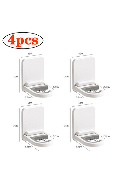 Choice 4 قطع حامل مكنسة وممسحة مثبت على الحائط، حامل فرشاة وممسحة ذاتي اللصق،...