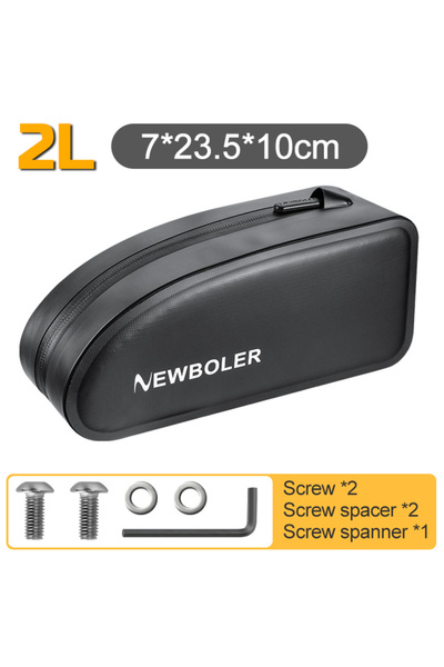 Choice حقيبة دراجة BAG628 NEWBOLER Gravel حقيبة أنبوب علوي للدراجة مزودة بمسا...
