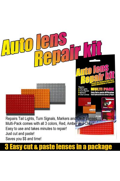 EAFC DIY Grid Pattern Auto Lens Repair Kit Quick Fix A Cracked Broken Tail Light Smooth Surface Polish...