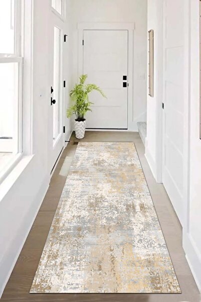 Zeria Home Kaymaz Taban Dijital Baskı Yıkanabilir Yolluk Mutfak Halısı