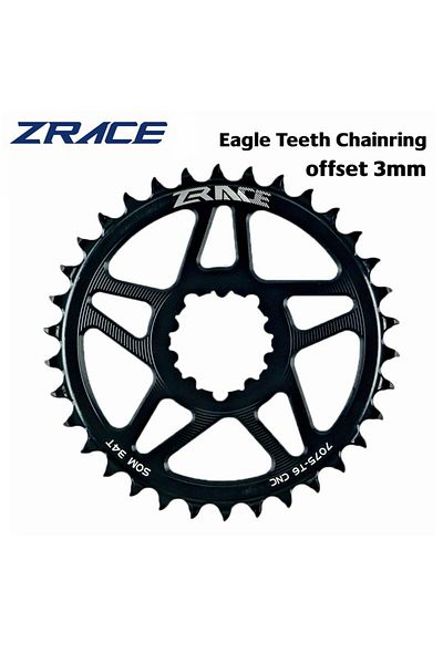 Choice 36t ZRACE 10s 11s 12s Chainrings, Eagle Tooth 7075AL CNC, Offset 3mm, MTB Chainwheels, for GXP Direc