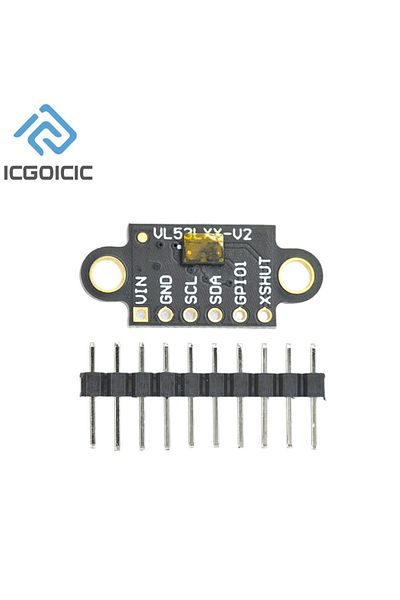ICGOICIC Vl53l0x Black Vl53l0x Time-of-flight (TOF) Laser Ranging Sensor Breakout 940nm Gy-vl53l0xv2 Laser Di