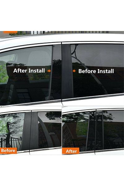 Choice Gloss Black Pillar Posts Door Side Trim Fit For Hyundai Elantra Sedan 2017 2018 2019 2020 Window ...