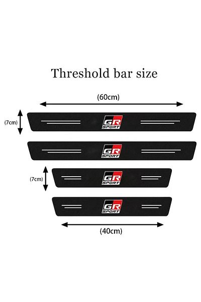 Choice 4pcs 4pcs Carbon Fiber Car Door Threshold Stickers For Toyota Sport gr Sport gr Gazoo Racing Rav4 Av