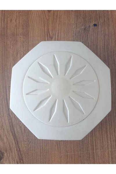 kukohomes White Round Chimney Cover Diameter 16 cm