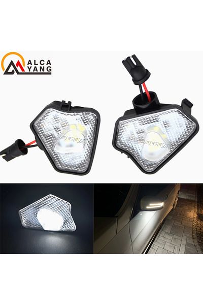 Choice 2 قطعة سيارة LED أسفل مرآة جانبية ضوء مصباح البرك لمرسيدس بنز W176 X156 W204 W212 W246 W117 ...