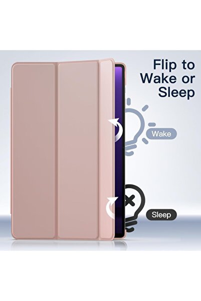 TEKNETSTORE Galaxy Tab S9 Fe/s10 Fe/S10 Lite 10.9 Kılıf Akıllı Smart Uyku Modlu Standlı Arkası Renkli Kapak