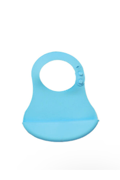 Vivaverse Blue Silicone Baby Bib