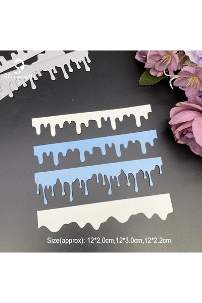 Choice 3pc Border Alinacutle Metal Cutting Die Cut 3pc Honey Icicle Border Edge Set Scrapbooking Paper Craf