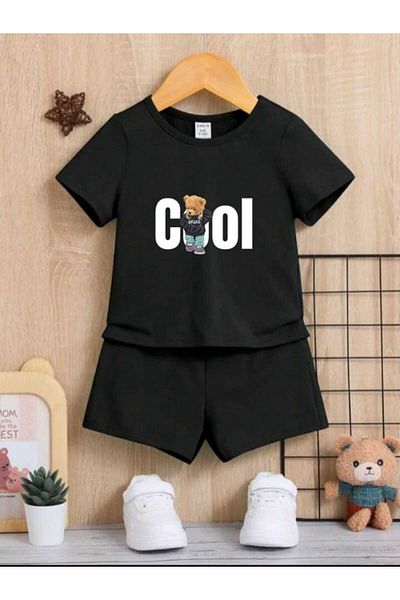 DOCE ELEGANTE Costum de vară pentru copii cu imprimeu COOL