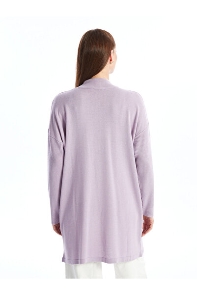 LC Waikiki Lcwaikiki - Lilac Knitwear Tunic, Half Turtleneck, Solid Long Sleeve