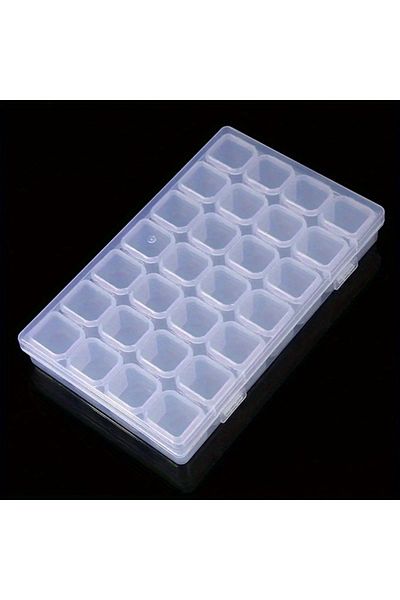 Choice 28 Grids 28/56 Grid Diamond Painting Tools Plastic Storage Box Transparent Jewelry Organizer With Fa