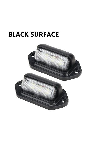 Choice Black Surface-2pcs 6 Led Car License Number Plate Light 12v 24v For Suv Truck Trailer Van White Side