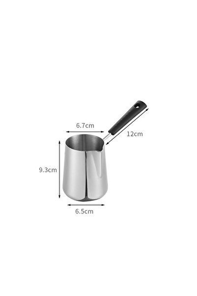 Choice وعاء قهوة تركي بمقبض طويل سعة 350 مل مع فوهة صب من الفولاذ المقاوم للص...