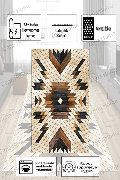 Zeria Home Washable Non-Slip Base Modern Kitchen Carpet Living Room Floor Mat Entrance Hallway Carpet