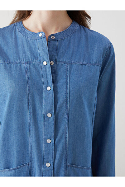 LC Waikiki Bisiklet Yaka Kadın Jean Tunik