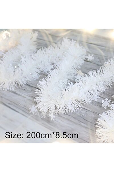 Choice طول 200 سم، قضبان ديكور ندفة الثلج المحشوة من MissDeer بطول 2 متر، ديك...